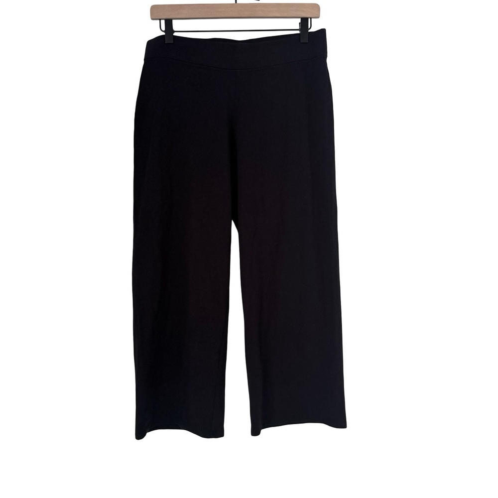 Eileen Fisher Stretch Cotton Blend Crop Pants Sz S Black